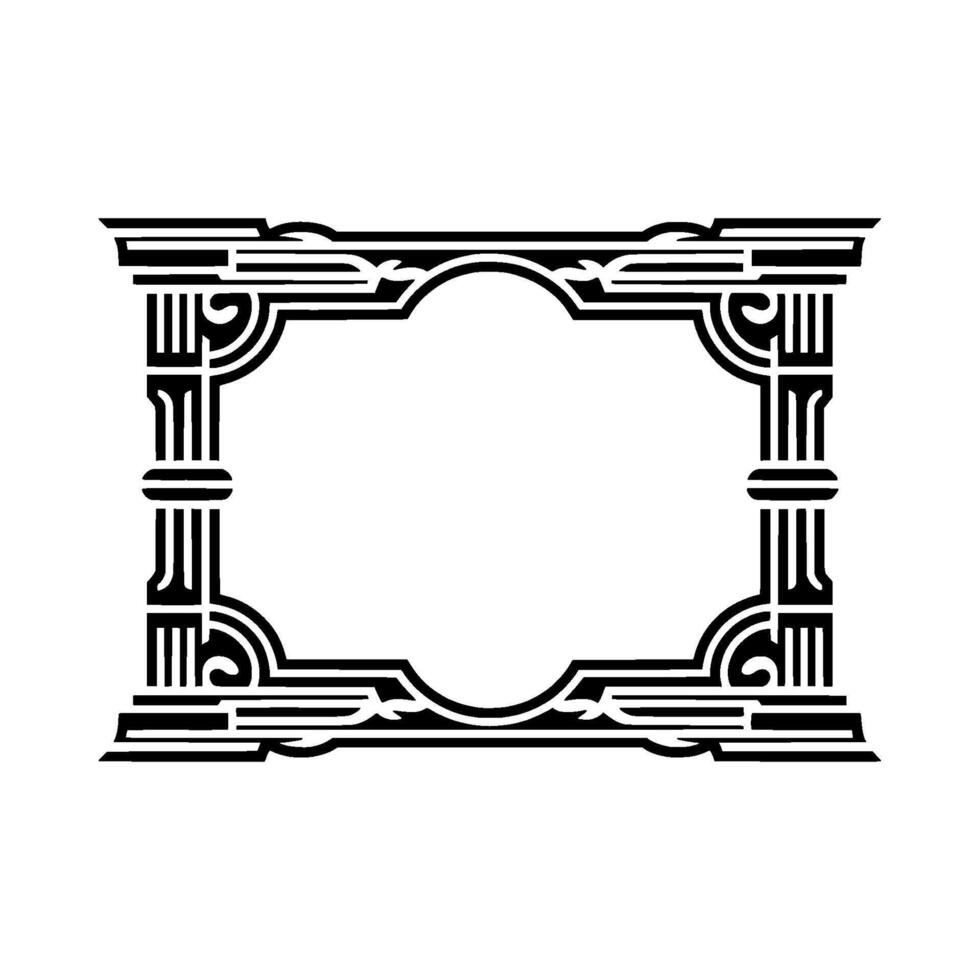 Art Deco Frame, Geometric Ornamentation, Vintage, Classic vector