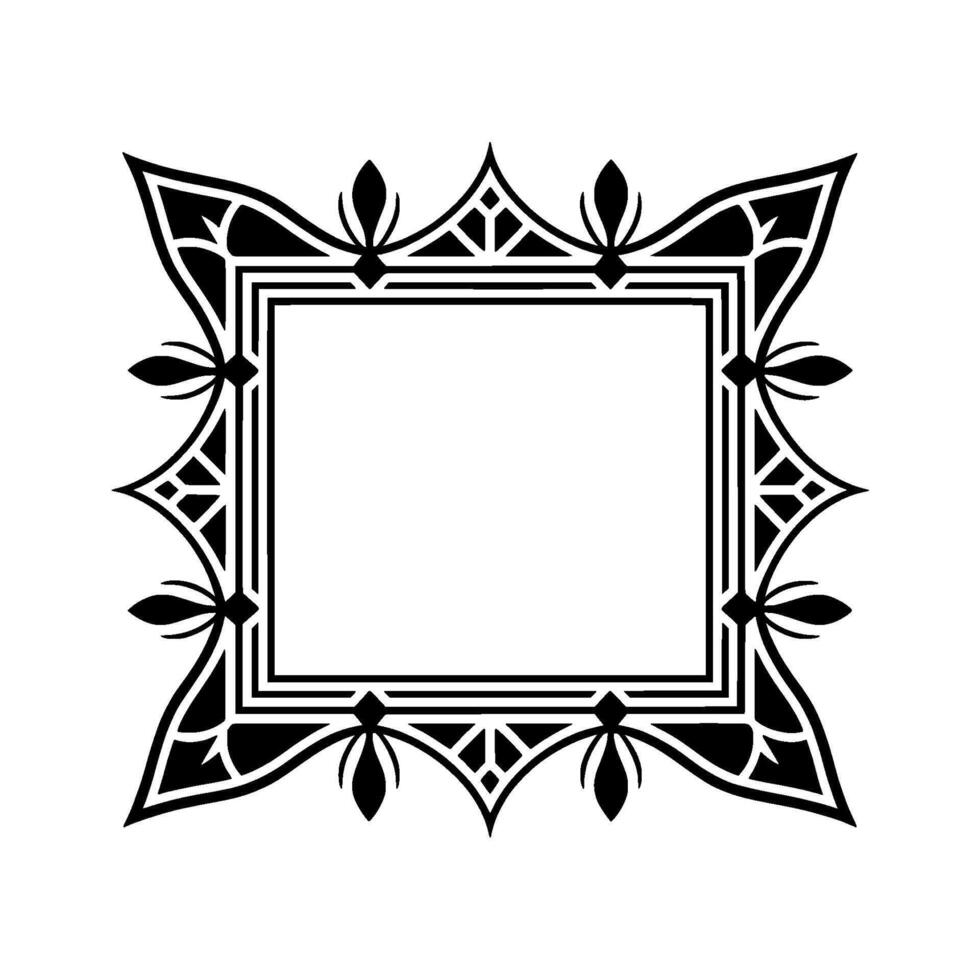 Intricate Art Nouveau Frame, Elegant Border, Decorative vector
