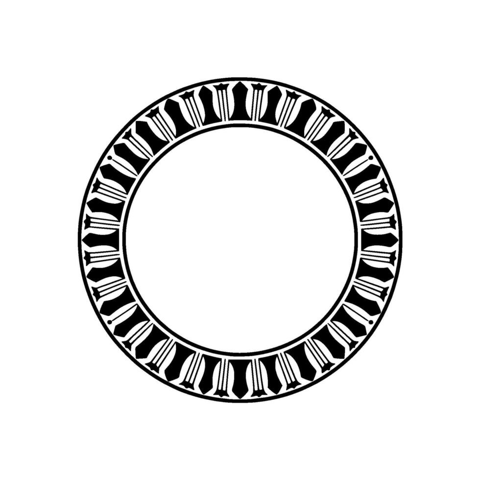 Geometric Circle Frame, Art Deco Style, Minimalist, Stylized vector