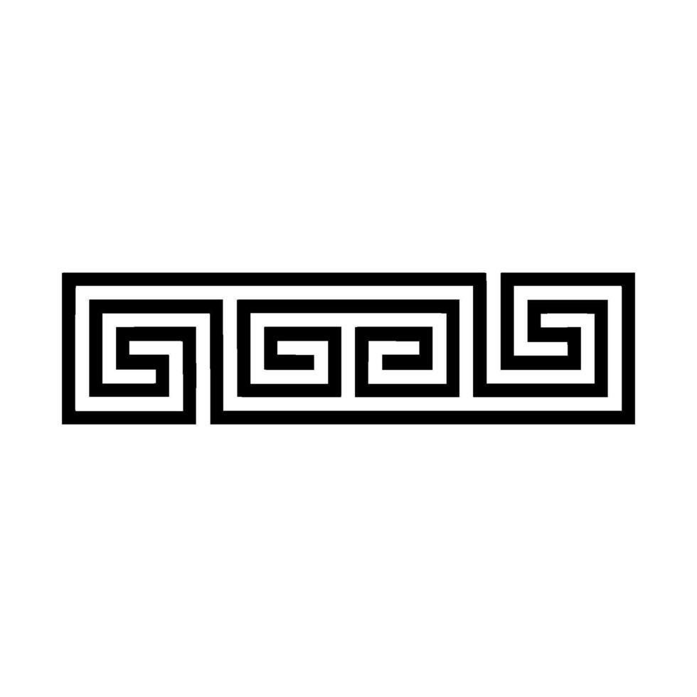 Geometric Greek Key Pattern, Minimalist vector