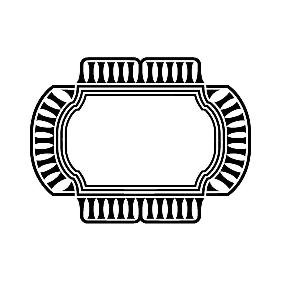 Art Deco Frame, Geometric Ornamentation, Vintage - Minimalist vector