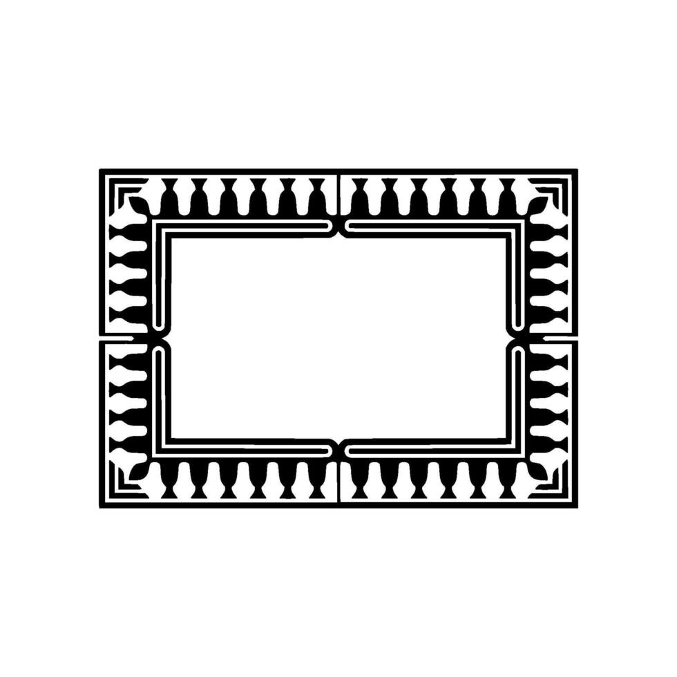 Art Deco Frame,Geometric Ornamentation, Vintage, Linear vector