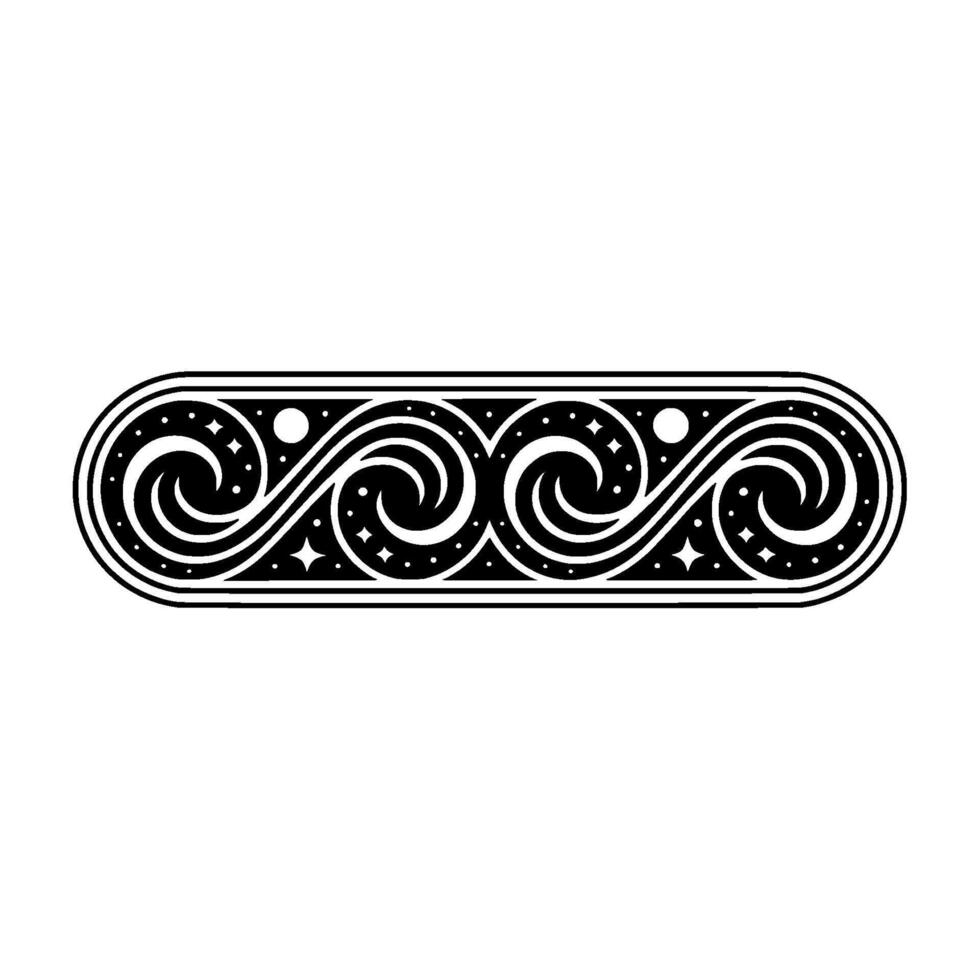 Ornate Swirl Border, Vintage Element vector