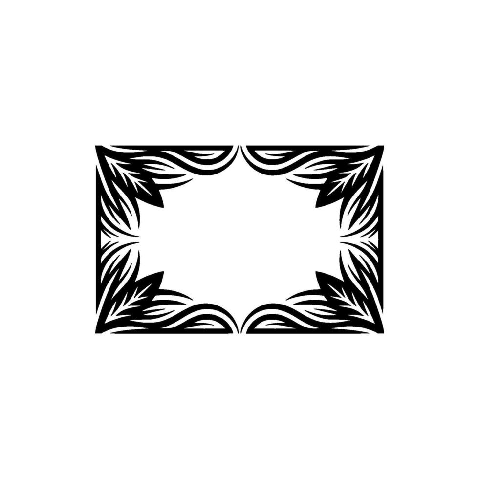 Intricate Tribal Frame, Elegant Border - Geometric vector