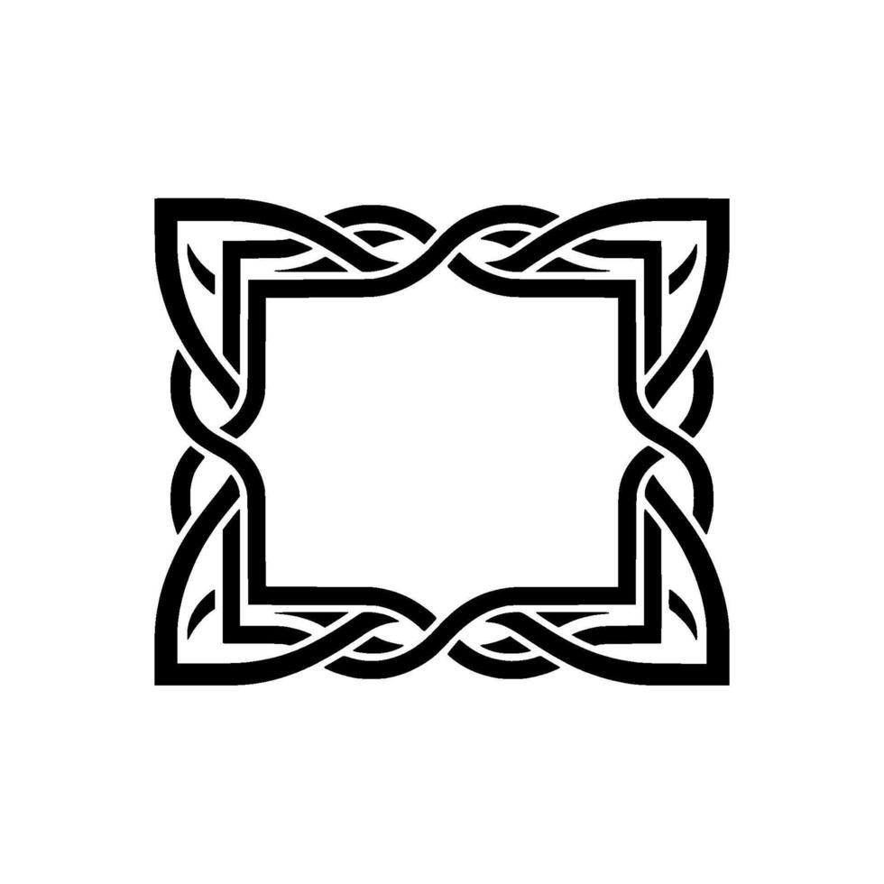 Intricate Celtic Frame, Vintage , Decorative Border, Knotwork vector
