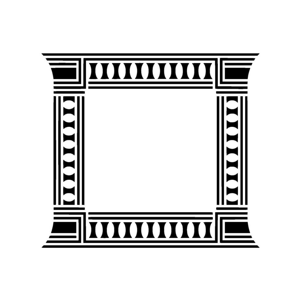 Geometric Deco Frame,Minimalist , Elegant Border, alternate version 40 vector
