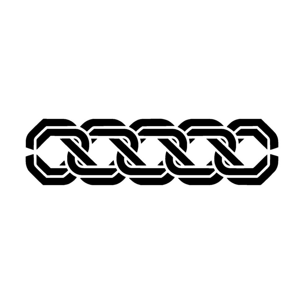 Interlocking Chain Abstract Connection Continuity vector