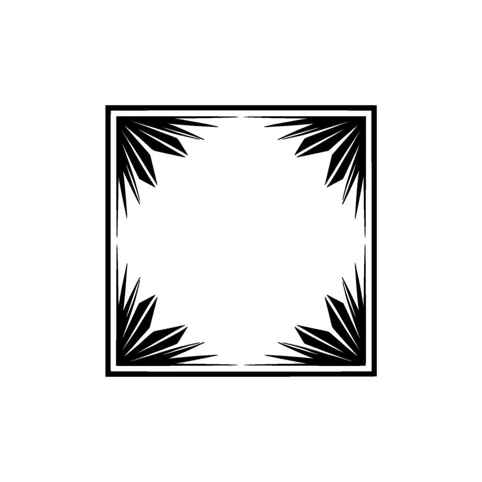 Minimalist Tropical Frame, Elegant Botanical Border vector