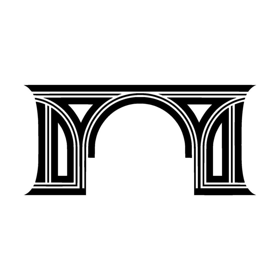 Art Deco Archway, Geometric Elegance, Minimalist, Arch vector