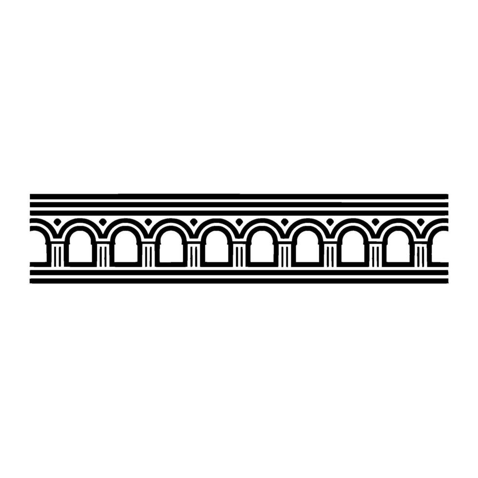 Geometric Deco Border,Stylized Ornamentation - Linear vector