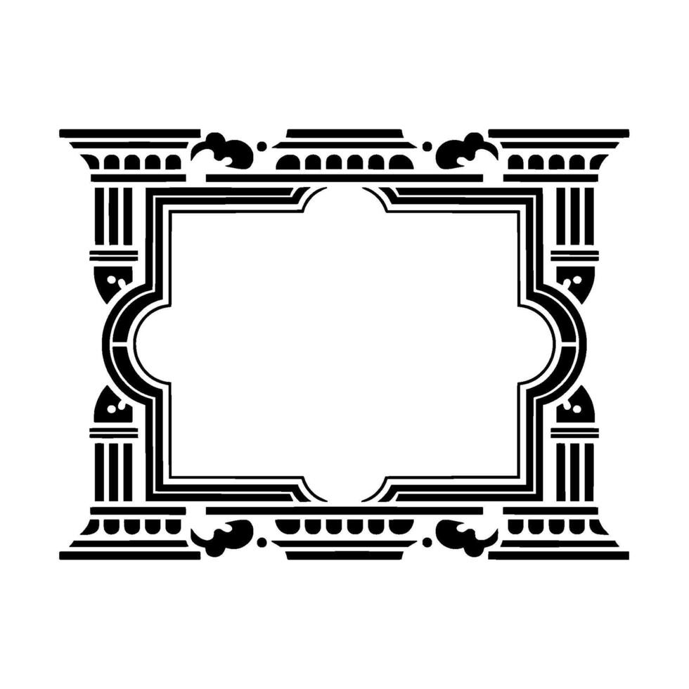 Art Deco Frame, Geometric Ornamentation, Vintage, Decoration vector