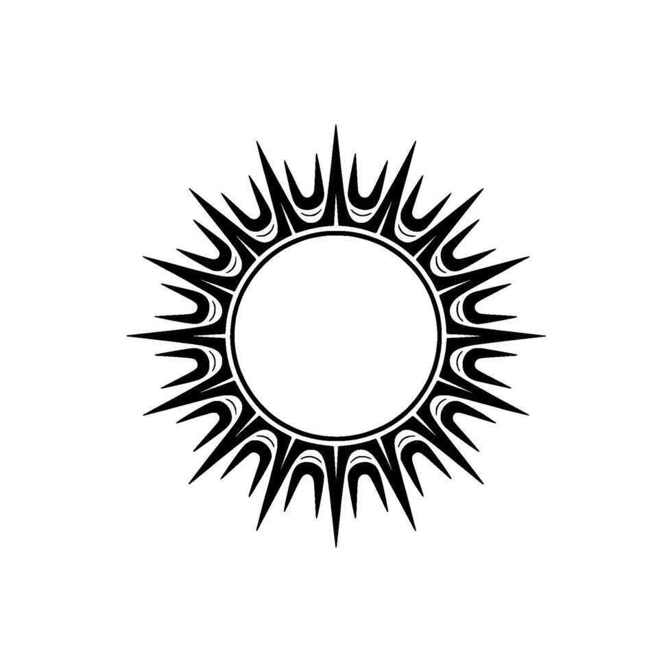 Tribal Sunburst , Minimalist vector