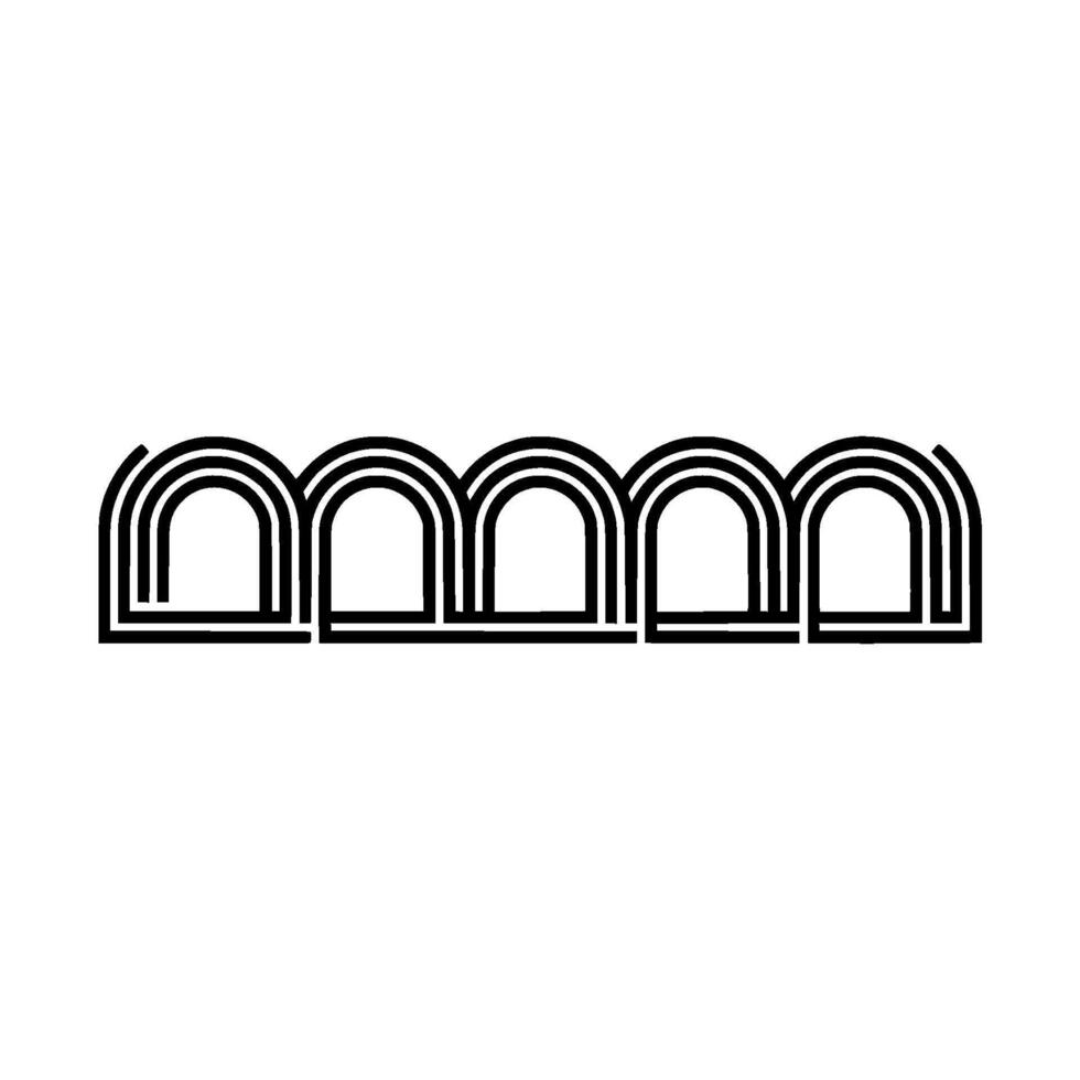Linear Archway, Minimalist , Geometric Pattern vector