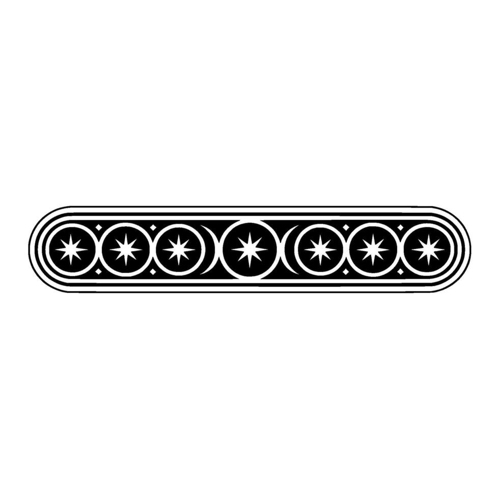 Celestial Border Geometric Star Pattern vector