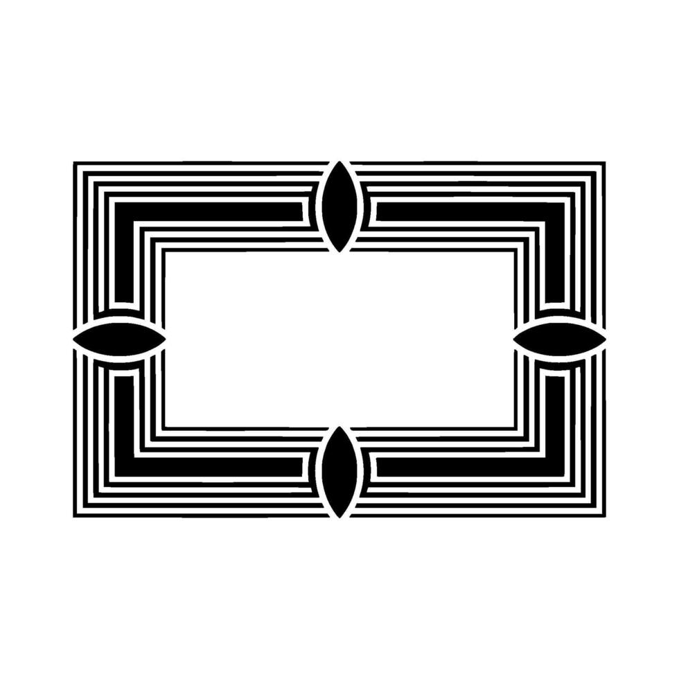 Geometric Deco Frame,Minimalist , Elegant Border, alternate version 43 vector