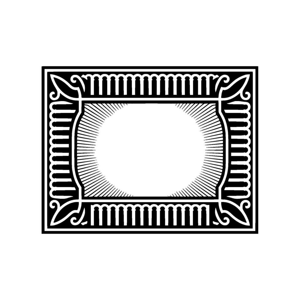 Art Deco Frame,Elegant Border, Vintage , Minimalist Composition, Retro vector
