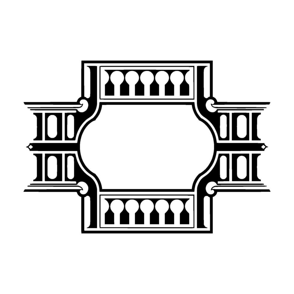 Art Deco Frame,Geometric Ornament, Vintage, Stylized vector
