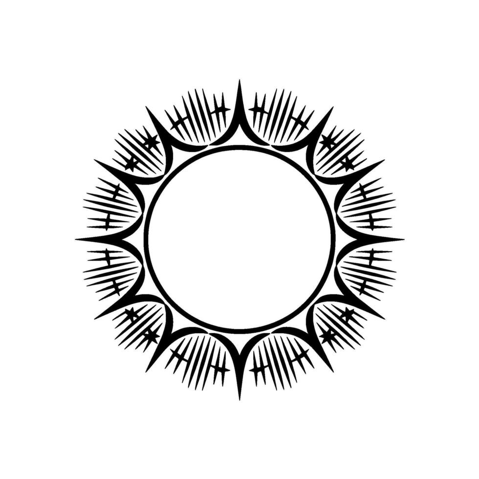 Geometric Sunburst,Tribal Motif, Minimalist vector
