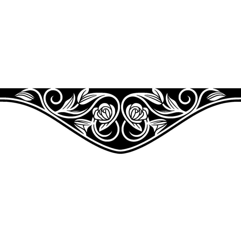 Intricate Floral Border, Vintage Elegance, Ornament vector