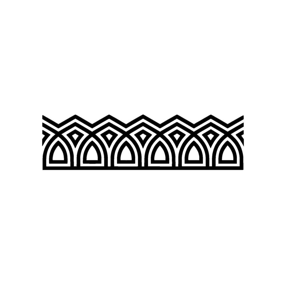 Geometric Deco Border, Stylized Art Deco Pattern, Linear vector
