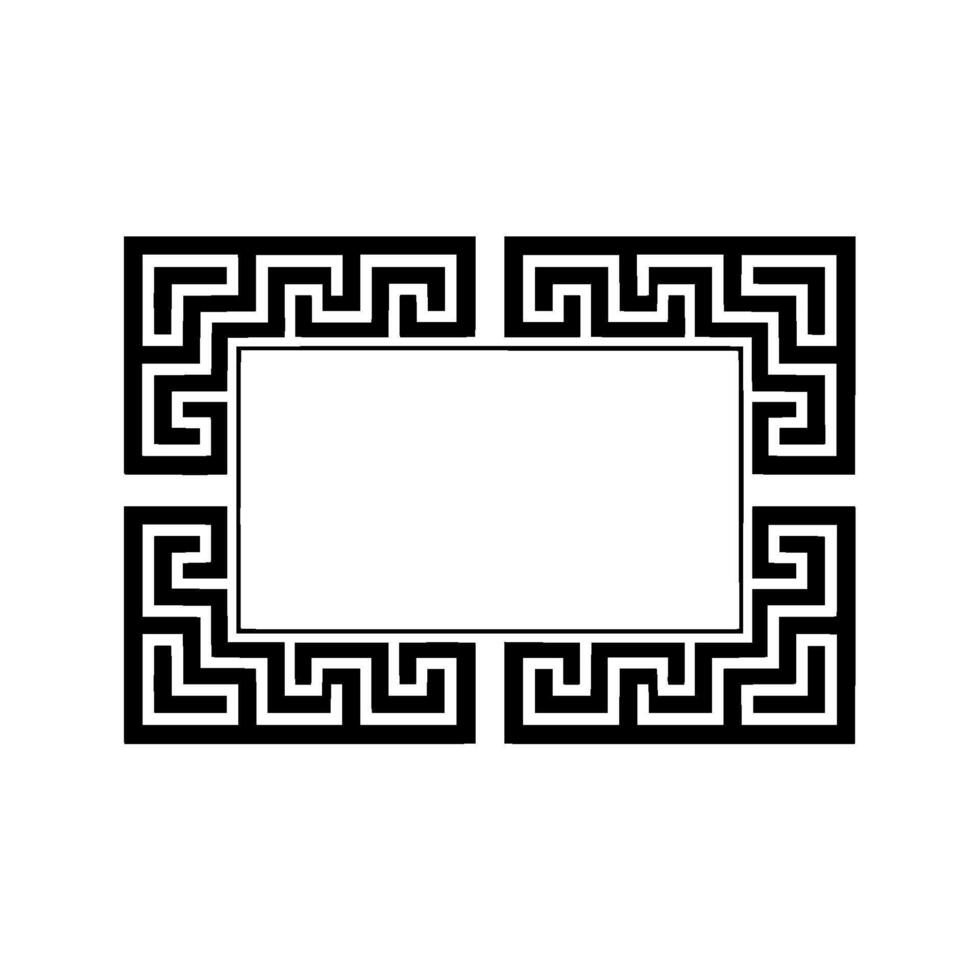 Geometric Greek Key Border, Minimalist - Pattern vector