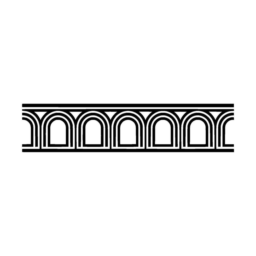 Art Deco Archway Border, Minimalist - Geometric vector