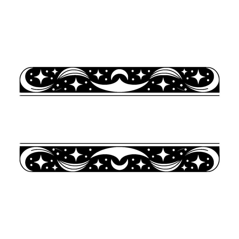 Stylized Celestial Border, Vintage Ornamentation vector