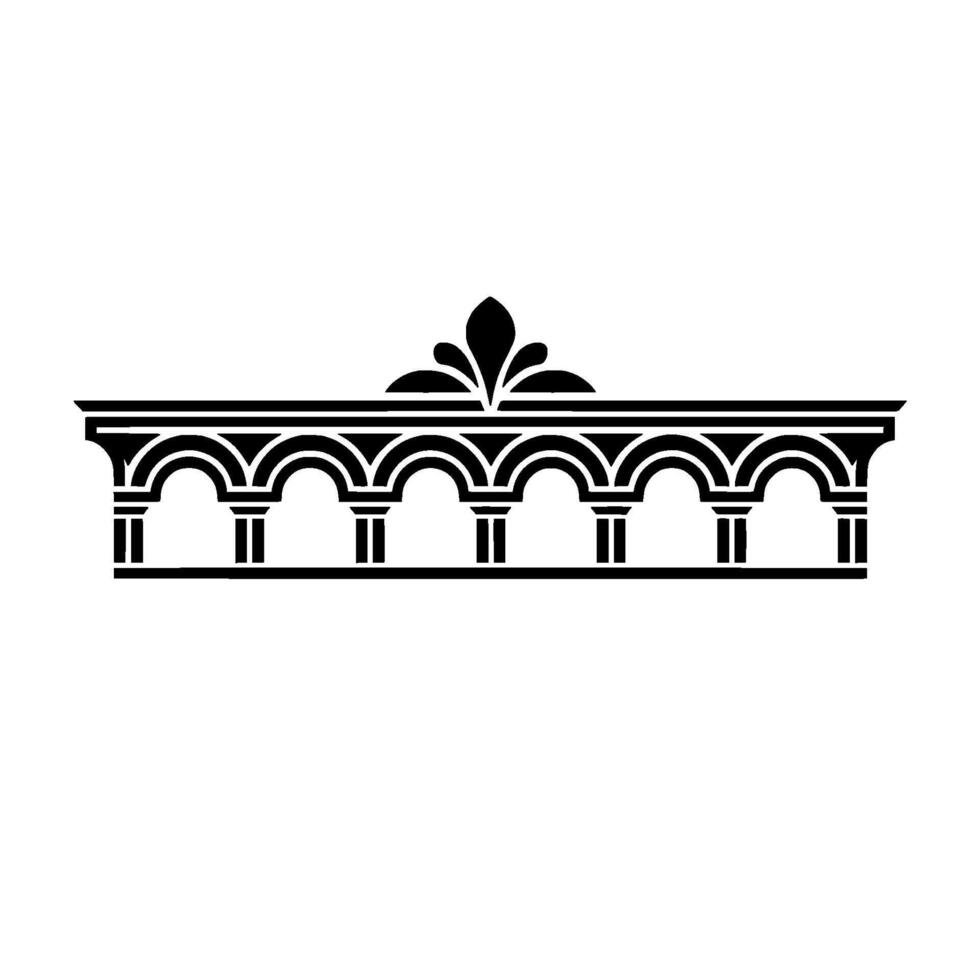 Elegant Archway Ornament, Vintage Element, Arch vector