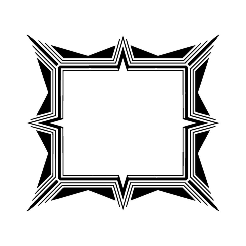 Geometric Black Frame, Minimalist , Abstract Border vector