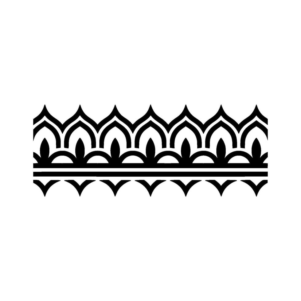 Intricate Black Border, Geometric Ornamentation, Minimalist vector