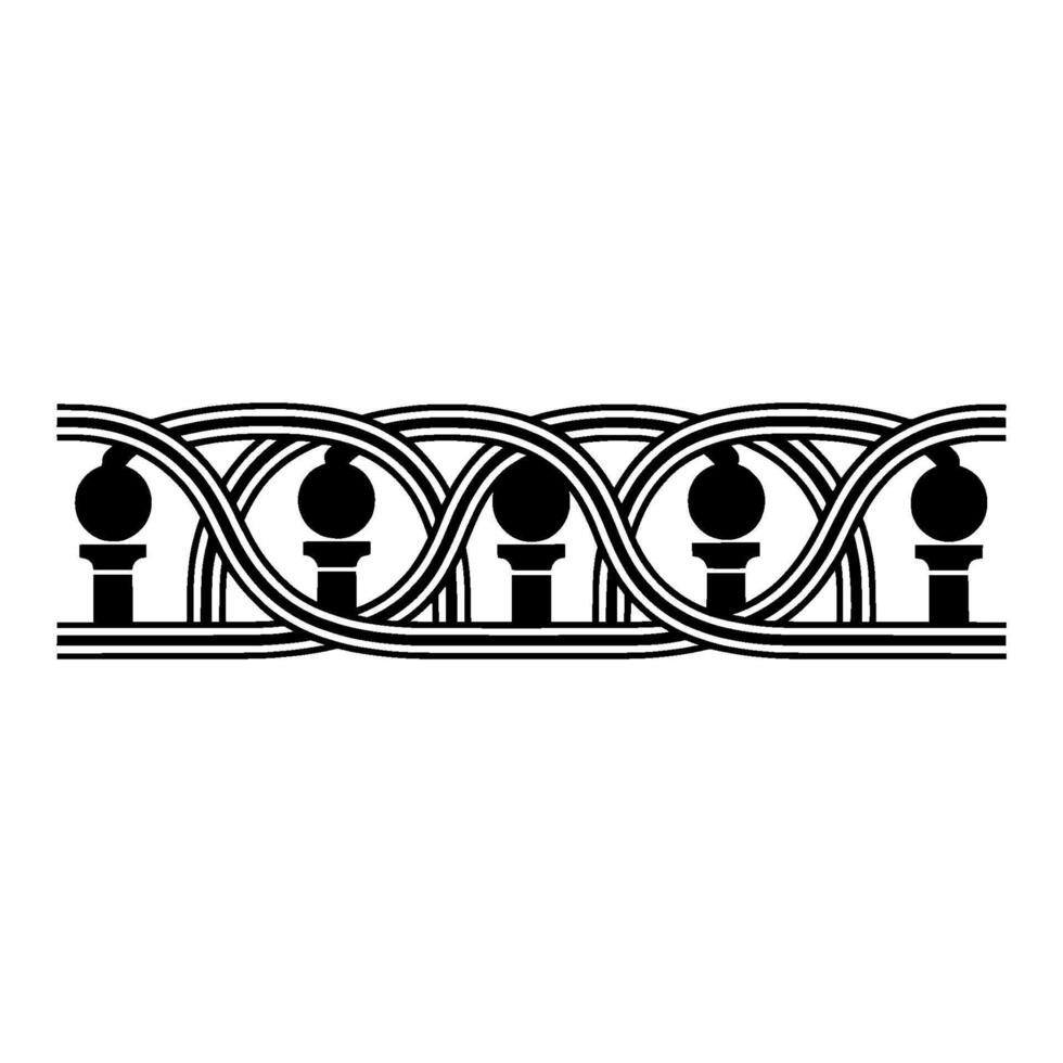 Art Nouveau Balustrade, Elegant Ornamentation vector