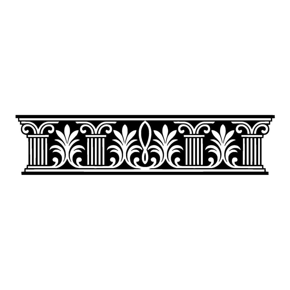 Classical Corinthian Border, Elegant Ornamentation vector