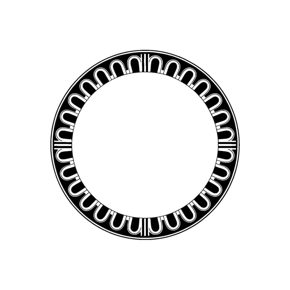 Geometric Circle Frame, Minimalist , Vintage Aesthetic, Monoline vector