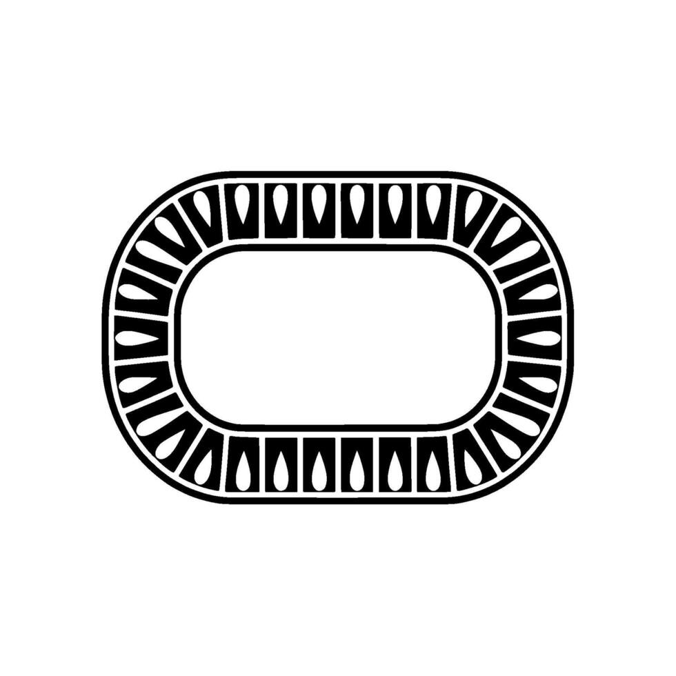Geometric Oval Border, Minimalist vector