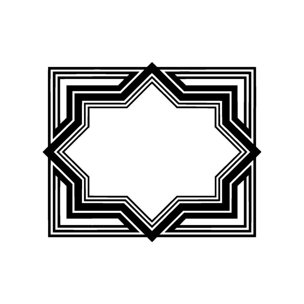 Geometric Deco Frame, Minimalist , Negative Space, Pattern vector