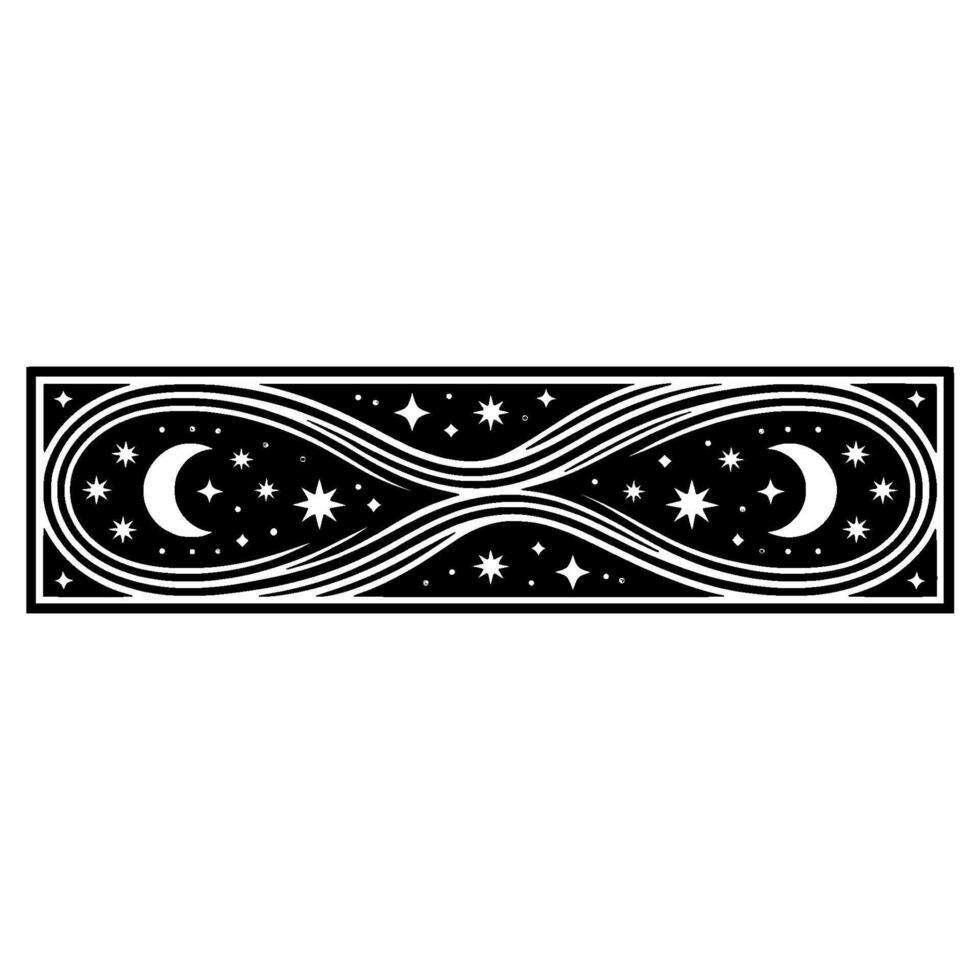 Celestial Infinity A Stylized Starry Emblem vector