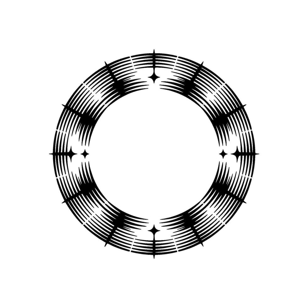 Geometric Spiral, Celestial Glow, Minimalist vector