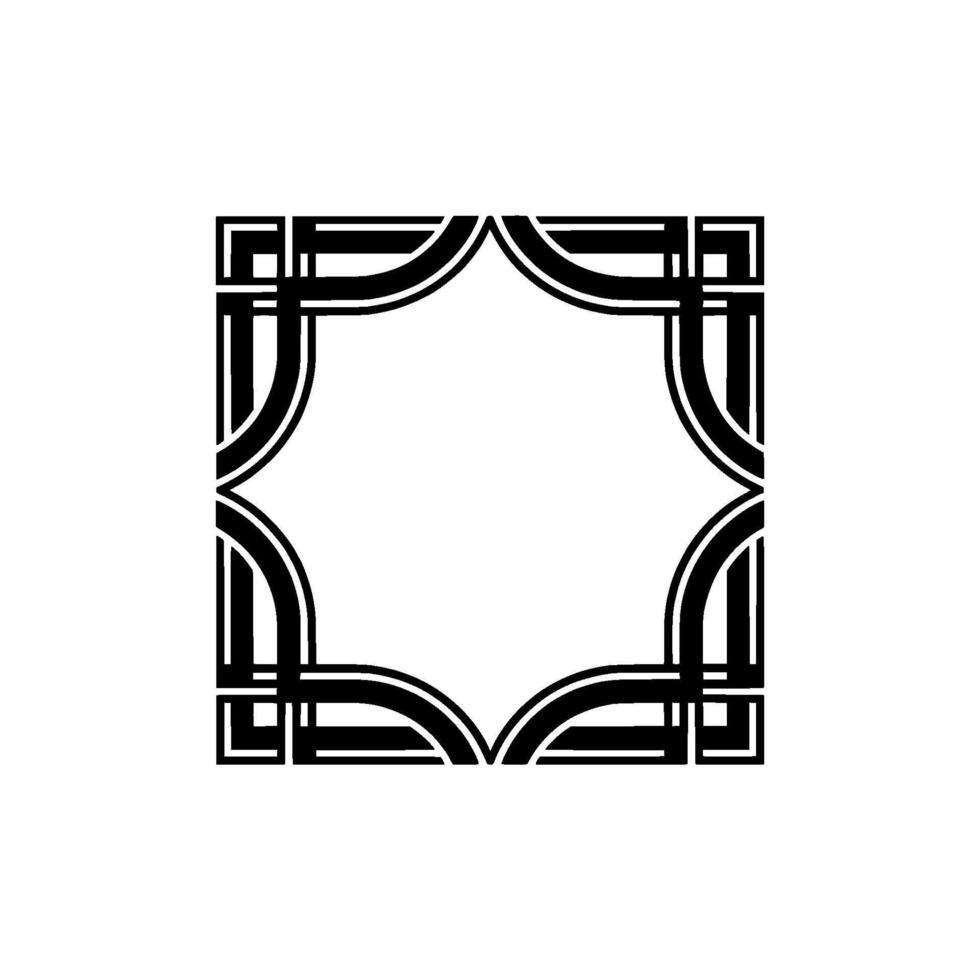 Geometric Deco Frame, Elegant Border, Art Deco - Symmetry vector