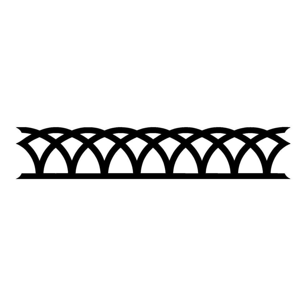 Geometric Wave Border, Minimalist - Pattern vector
