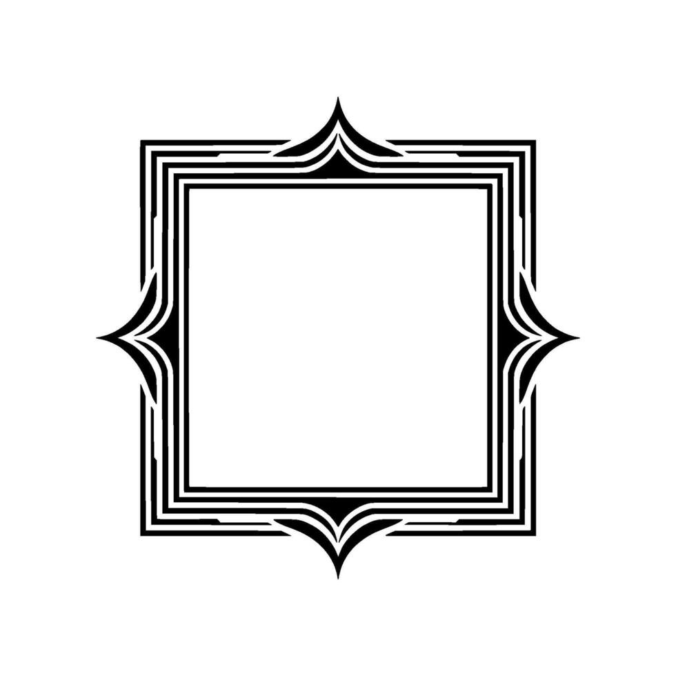 Art Deco Frame, Geometric Ornamentation, Elegant Border, Style vector