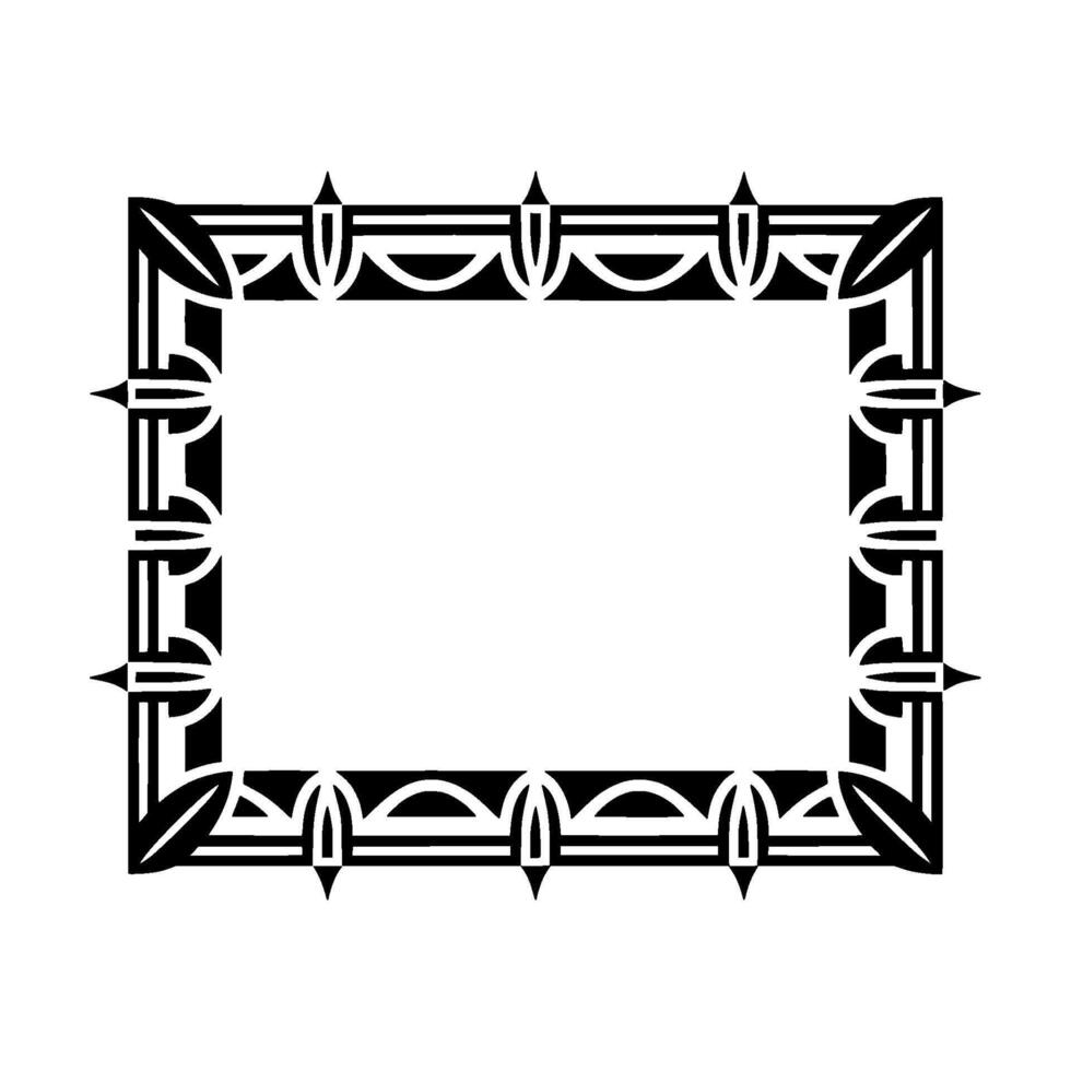 Geometric Deco Frame, Elegant Border, Art Deco, Ornate vector