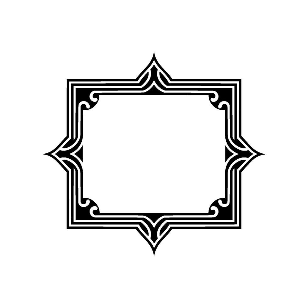 Art Deco Geometric Frame, Elegant Border - Decorative vector