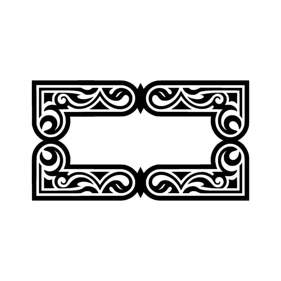 Intricate Black Frame, Ornate Border, Vintage vector