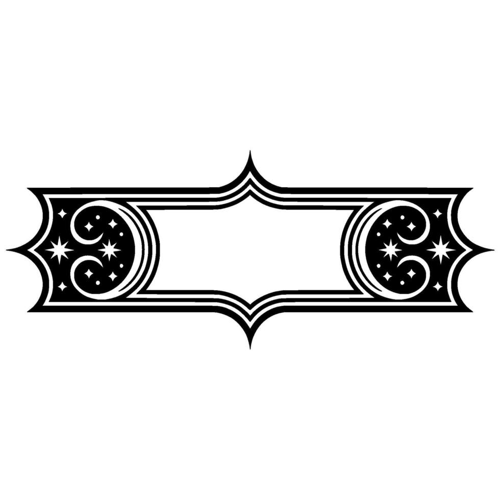 Ornate Starburst Border, Vintage Element - Decorative vector