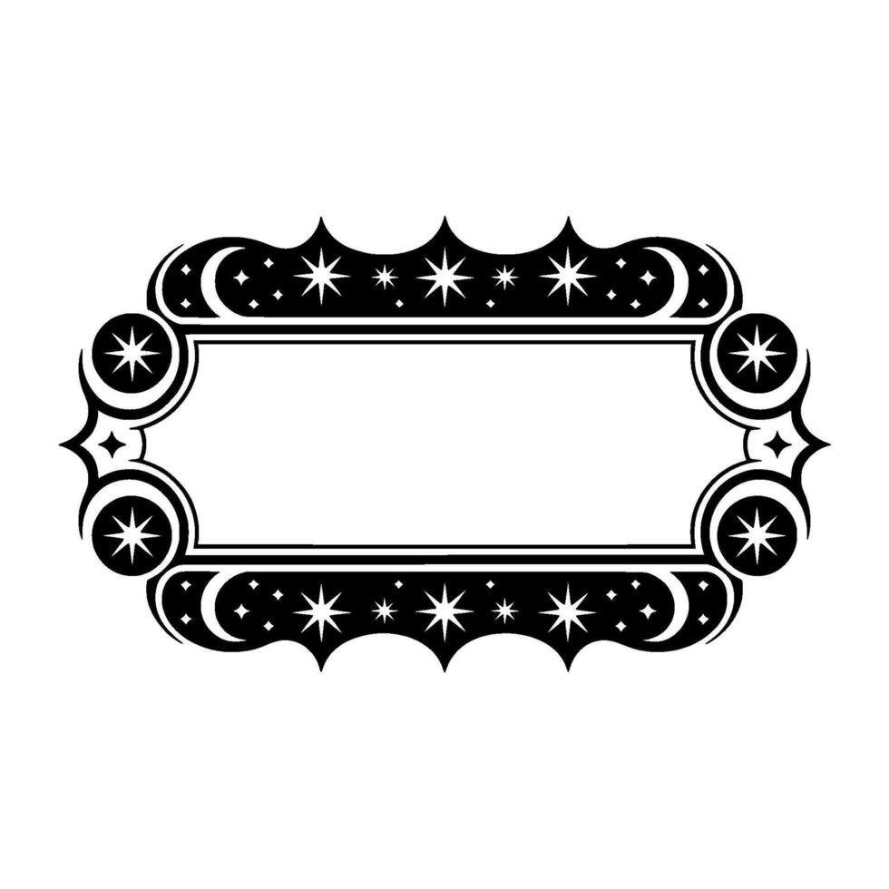 Celestial Frame Vintage Starburst Border vector