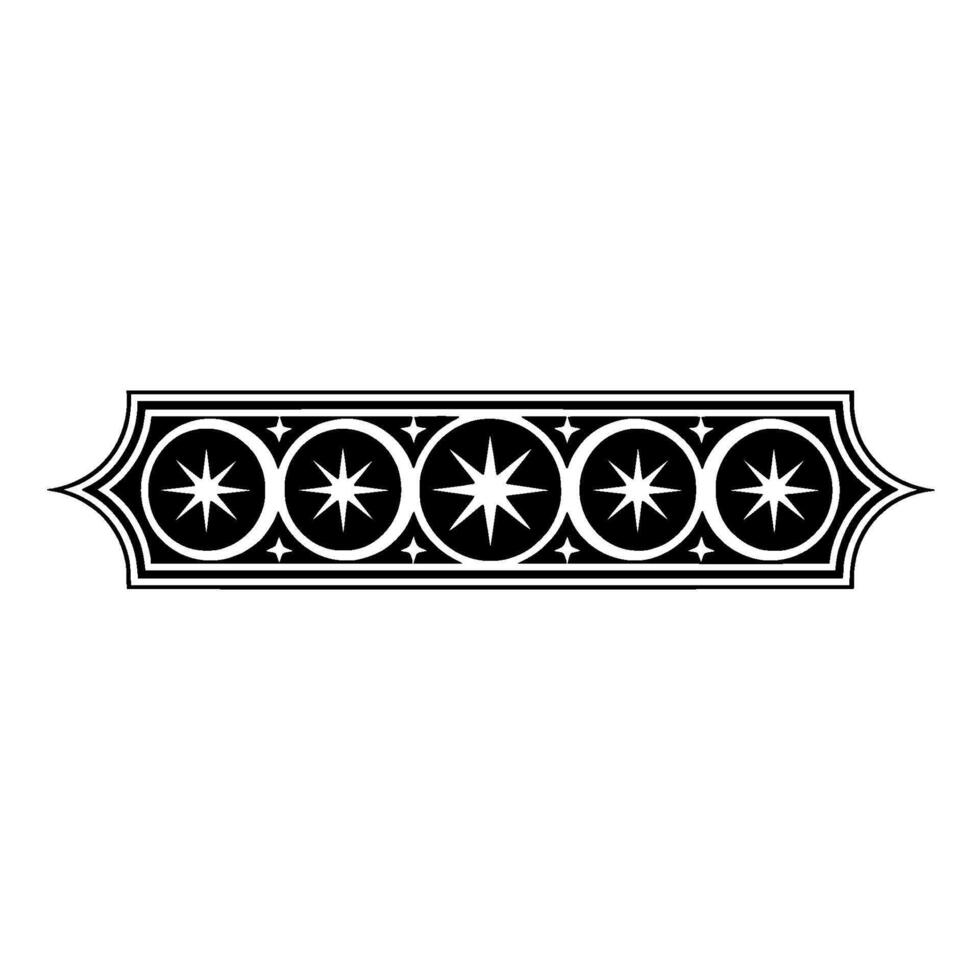 Stylized Starburst Border, Vintage Ornamentation vector