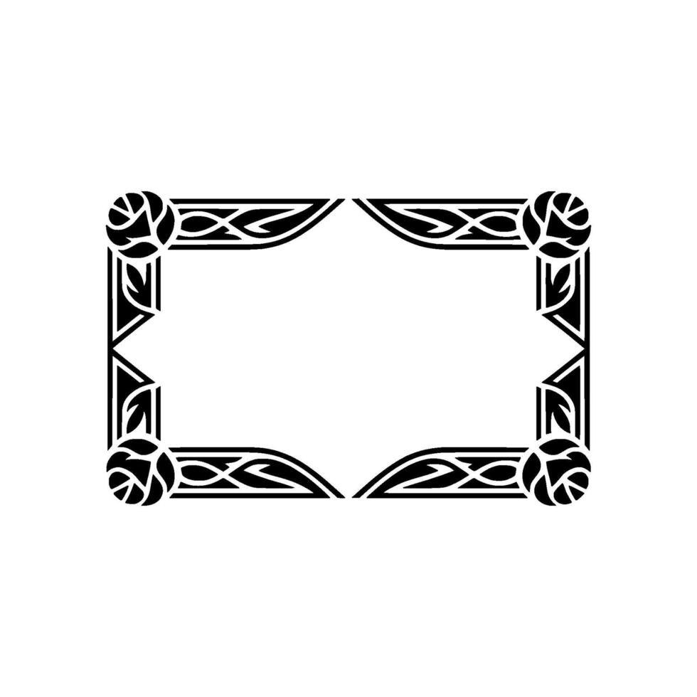 Intricate Tribal Frame, Vintage , Elegant Border, Ornamental vector