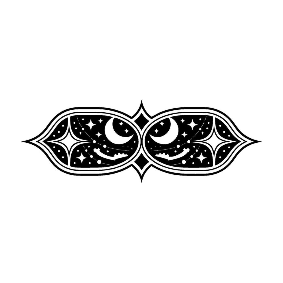 Celestial Eye Intricate Starry Mask vector