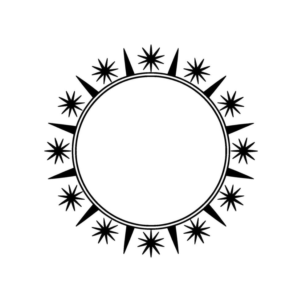Celestial Frame, Minimalist Starburst vector