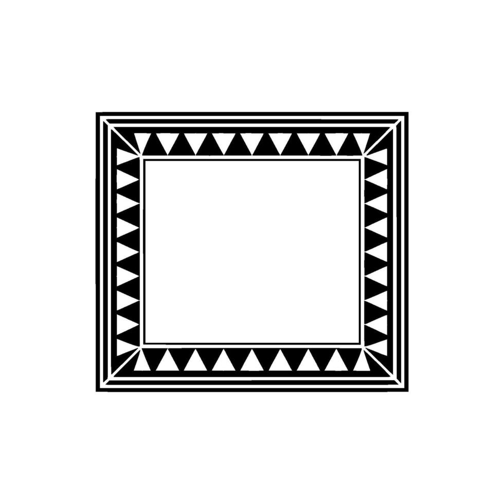 Geometric Frame, Minimalist , Black White Pattern vector